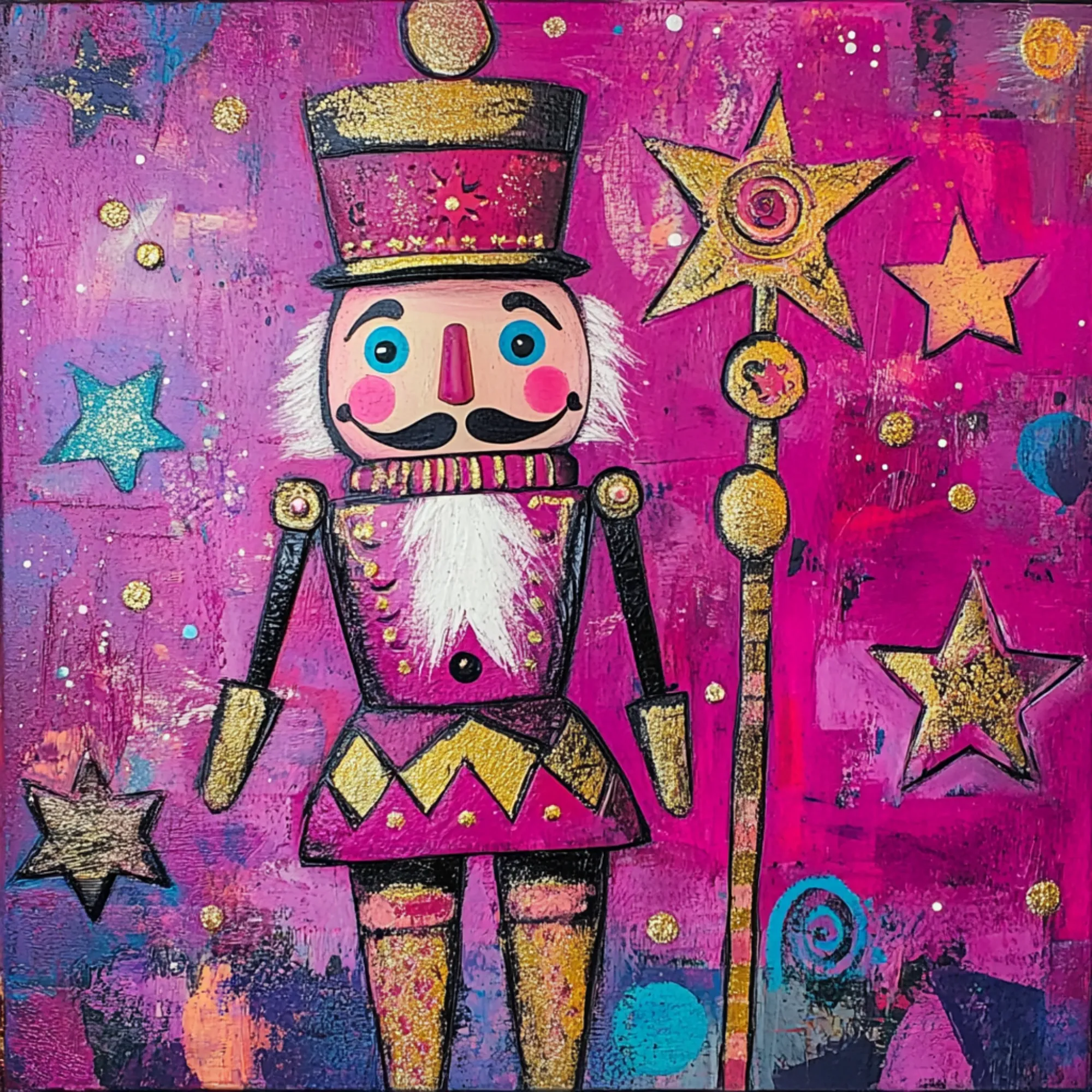 10" x 10" Vibrant Nutcracker Sign TTE-114