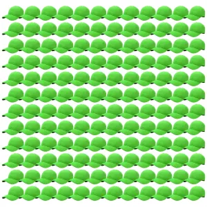 144-Pack Baseball Dad Cap Velcro Strap Adjustable Size - Light Green