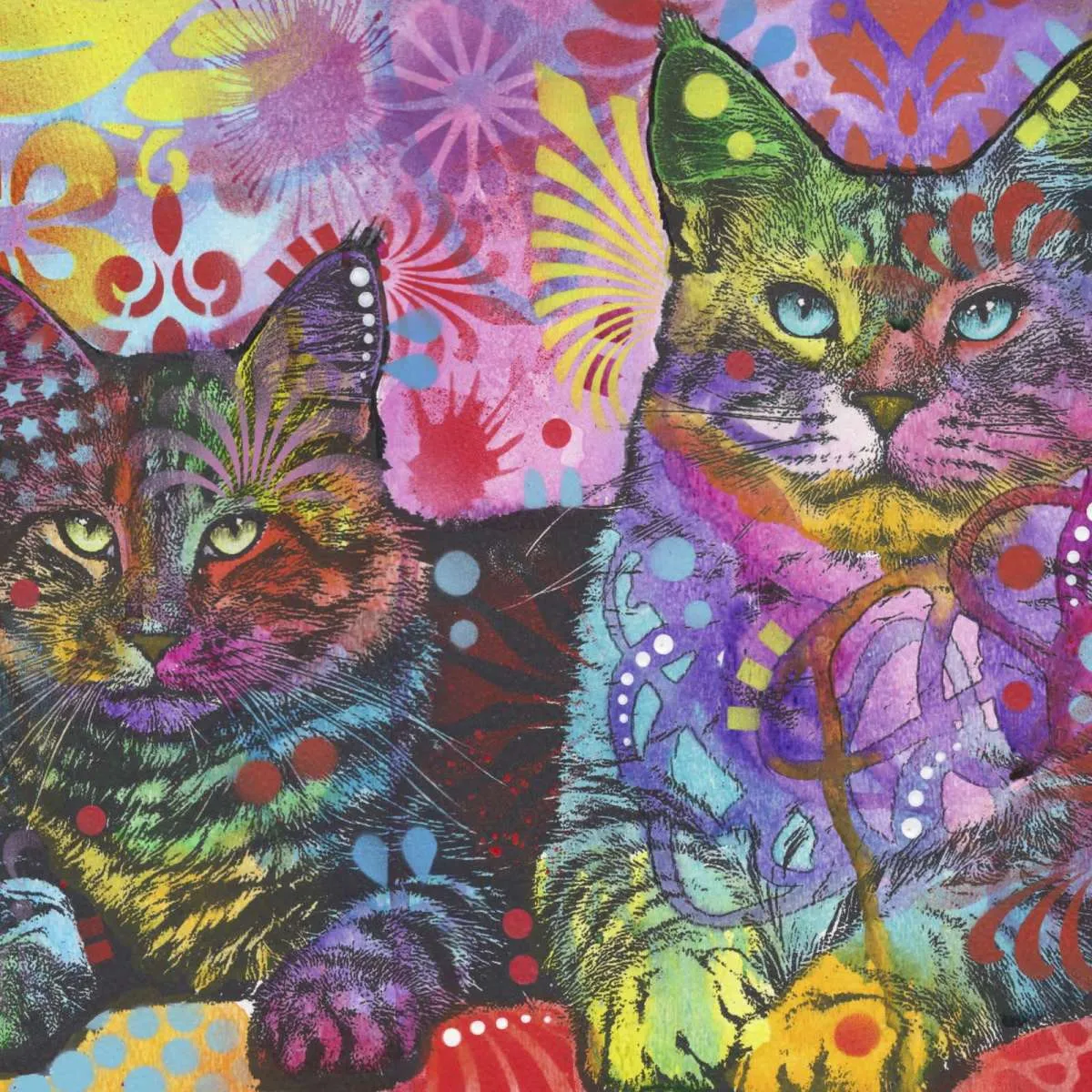 2 Cats Wall Art