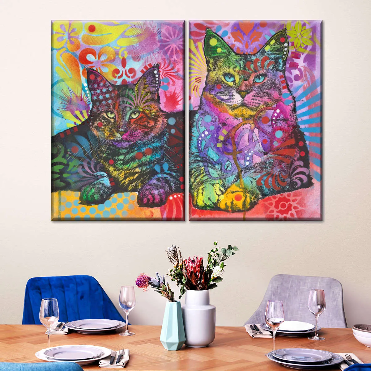 2 Cats Wall Art