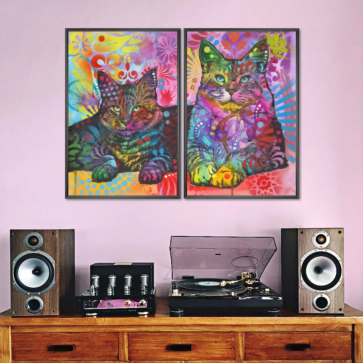 2 Cats Wall Art