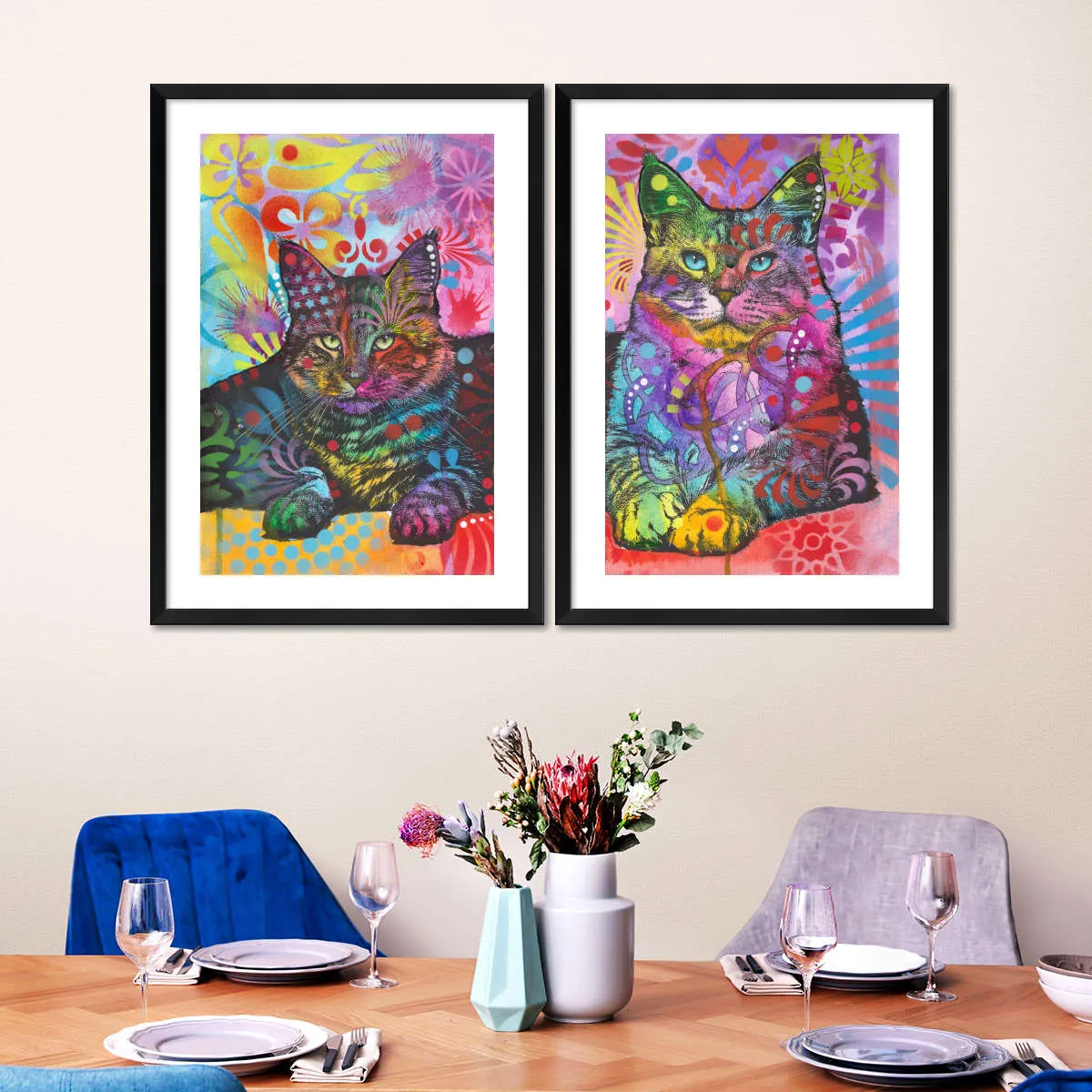 2 Cats Wall Art