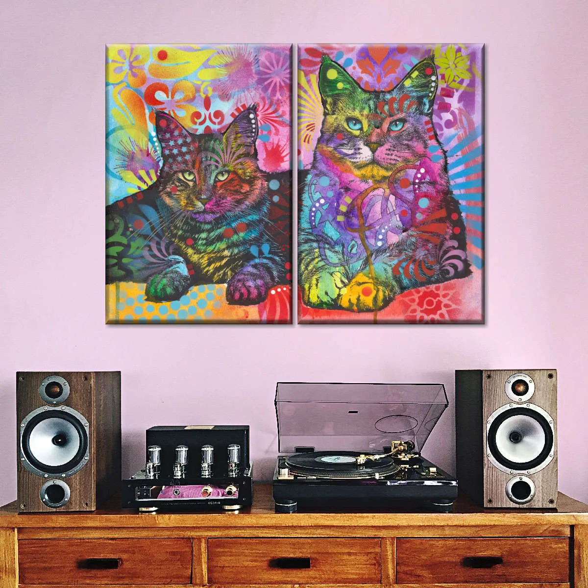 2 Cats Wall Art