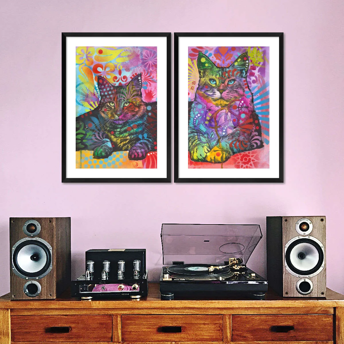 2 Cats Wall Art