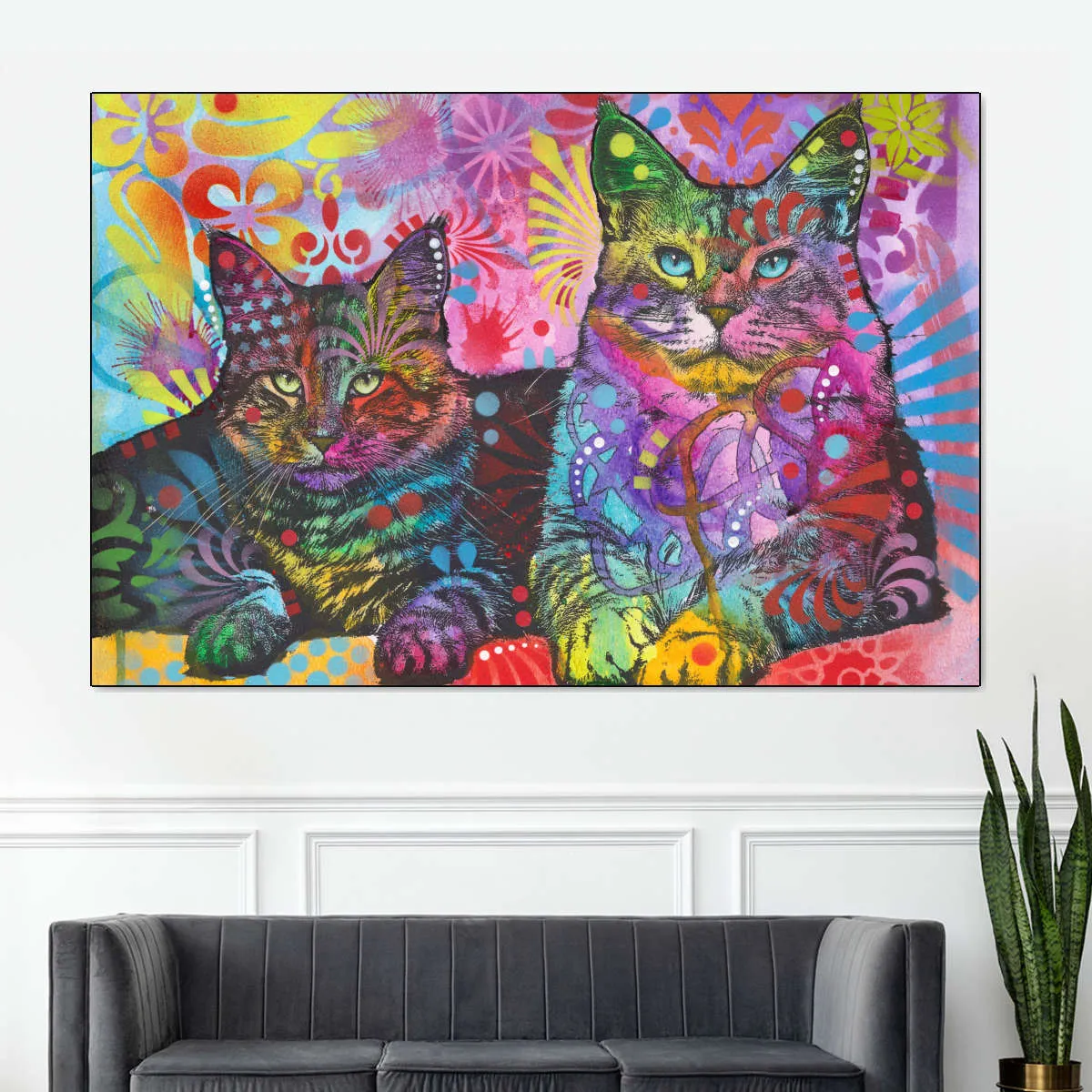 2 Cats Wall Art