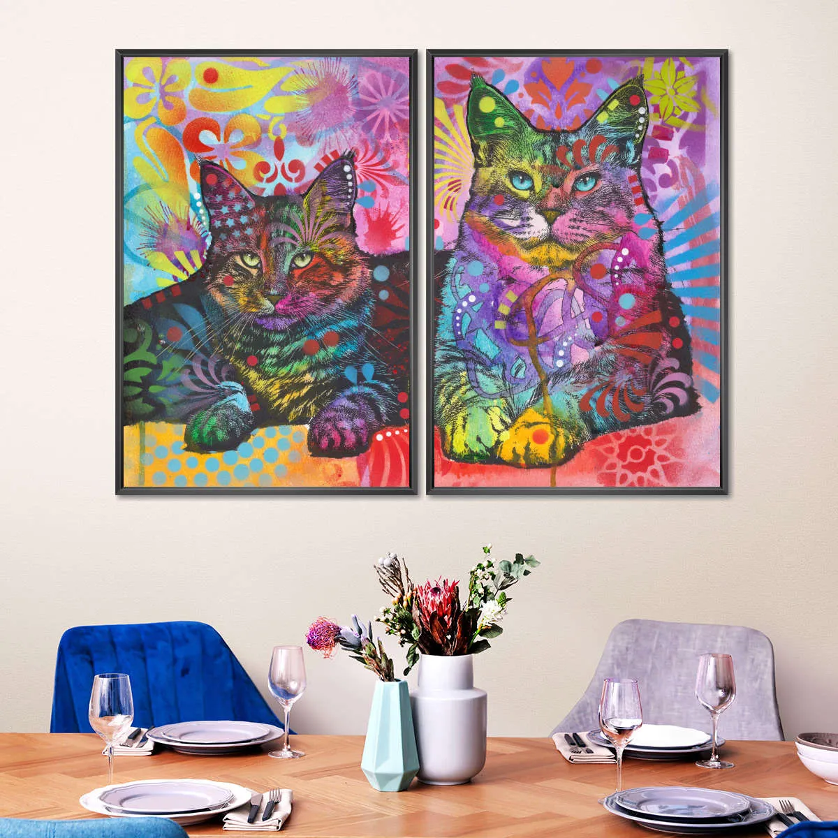 2 Cats Wall Art