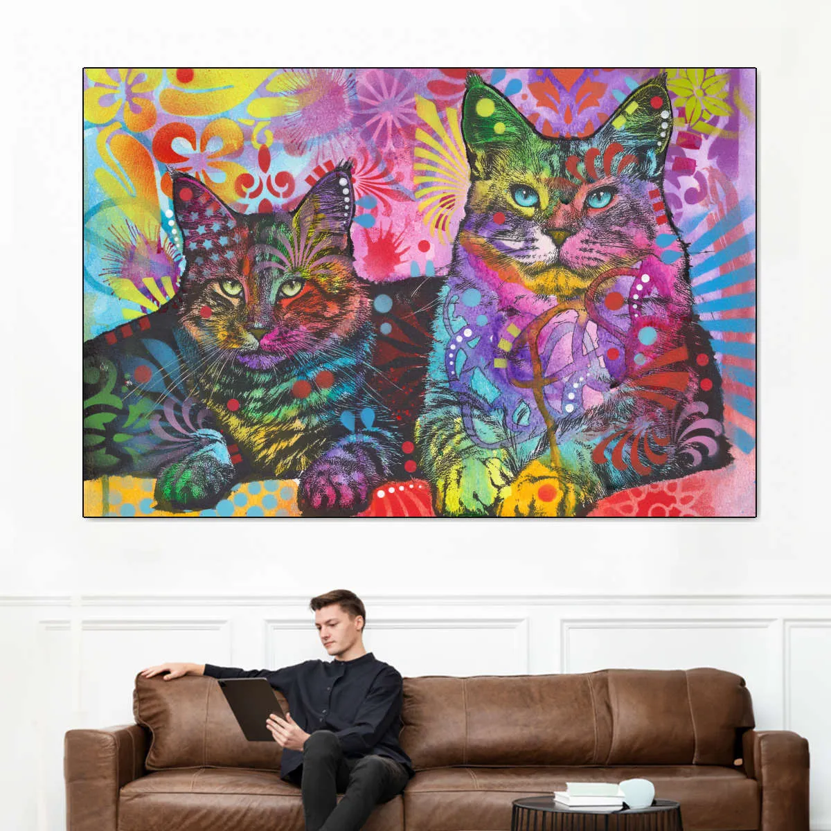 2 Cats Wall Art