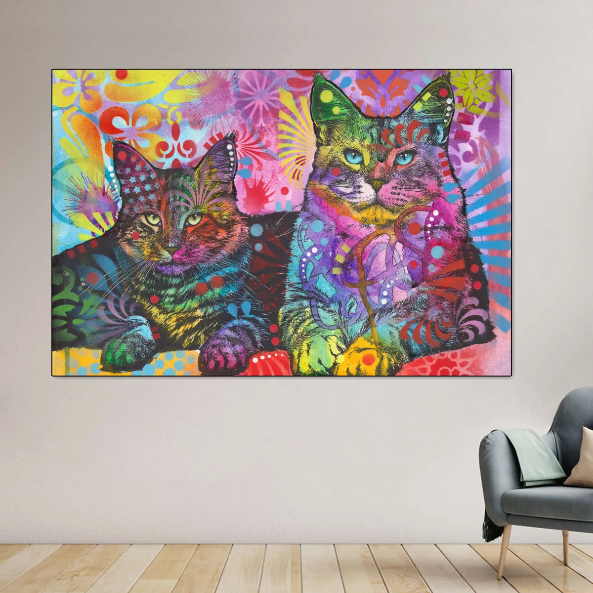 2 Cats Wall Art