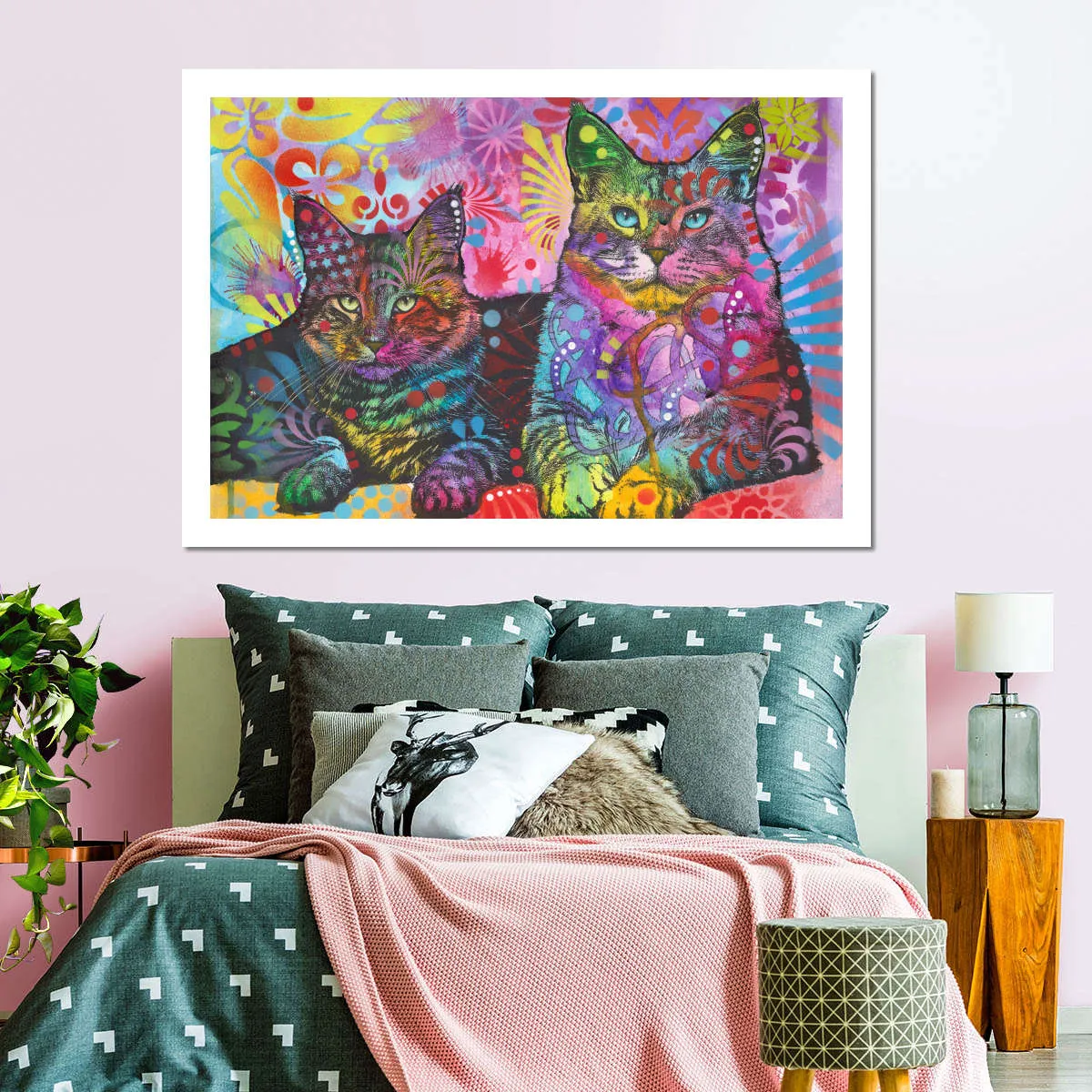 2 Cats Wall Art