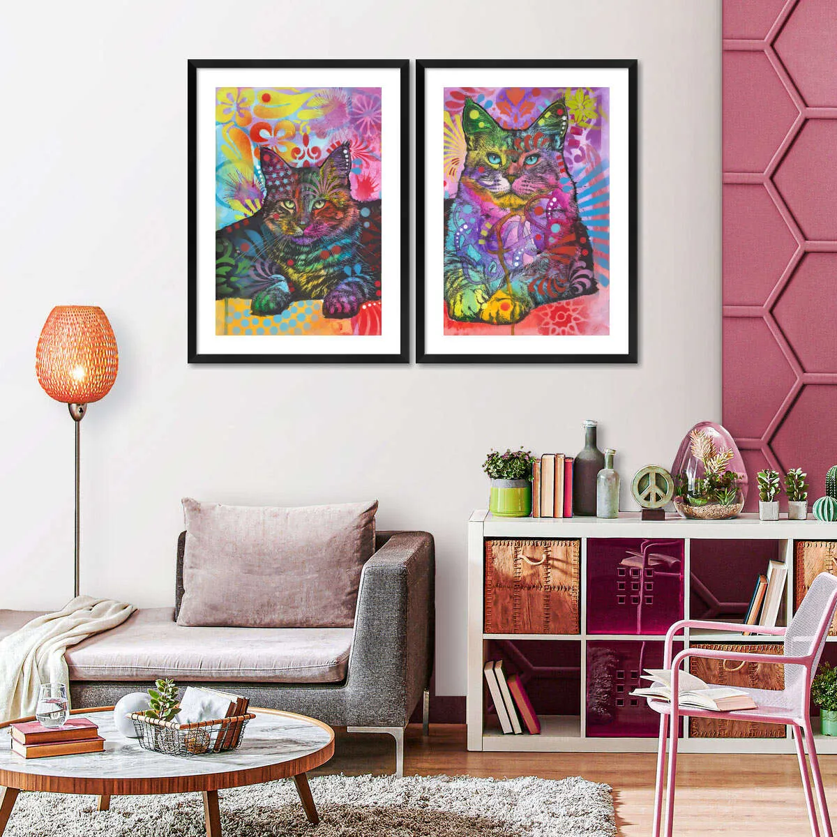 2 Cats Wall Art