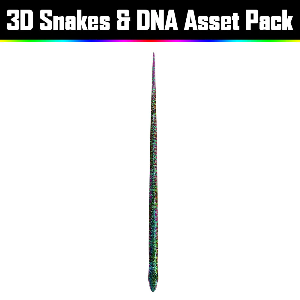 3D Snakes & DNA Pack - Psychedelic Art Graphic Assets