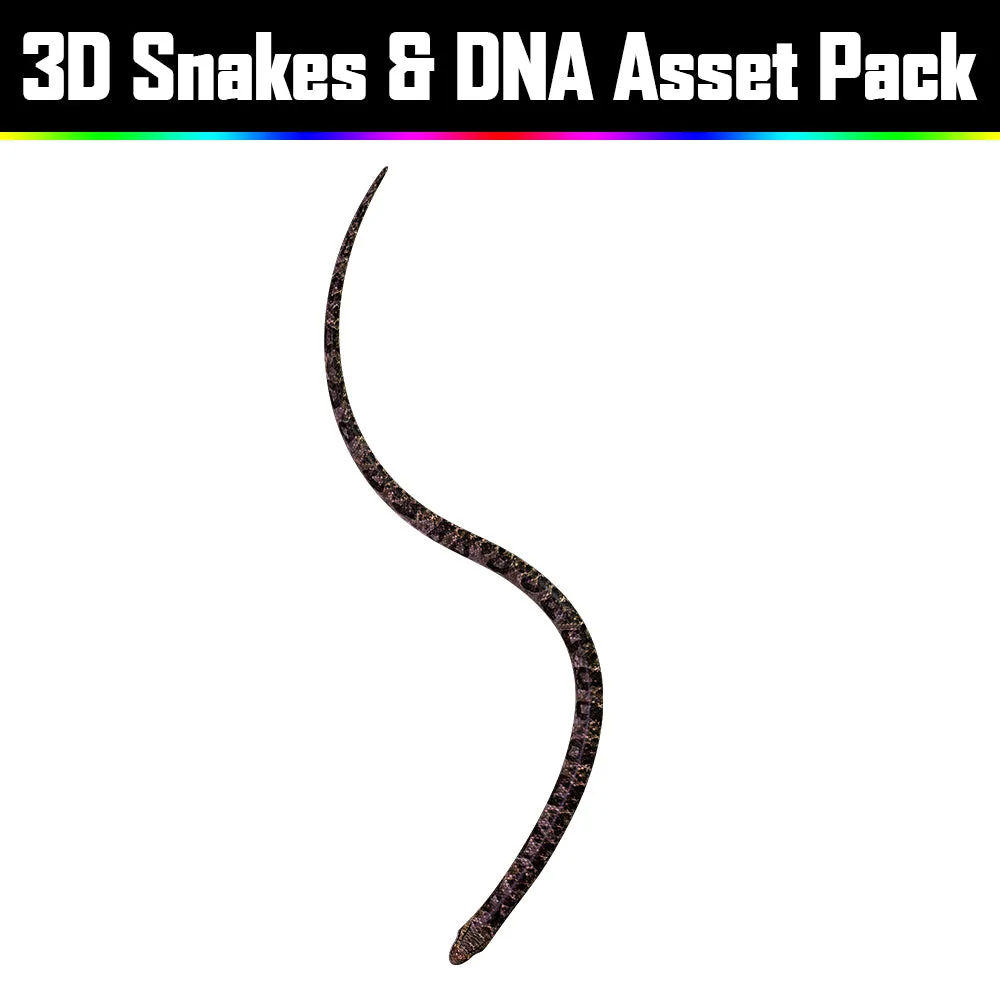 3D Snakes & DNA Pack - Psychedelic Art Graphic Assets