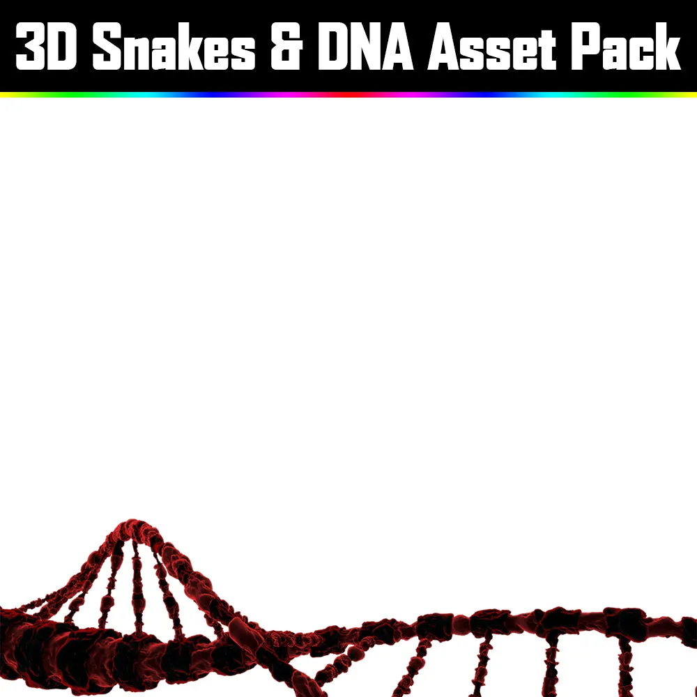 3D Snakes & DNA Pack - Psychedelic Art Graphic Assets