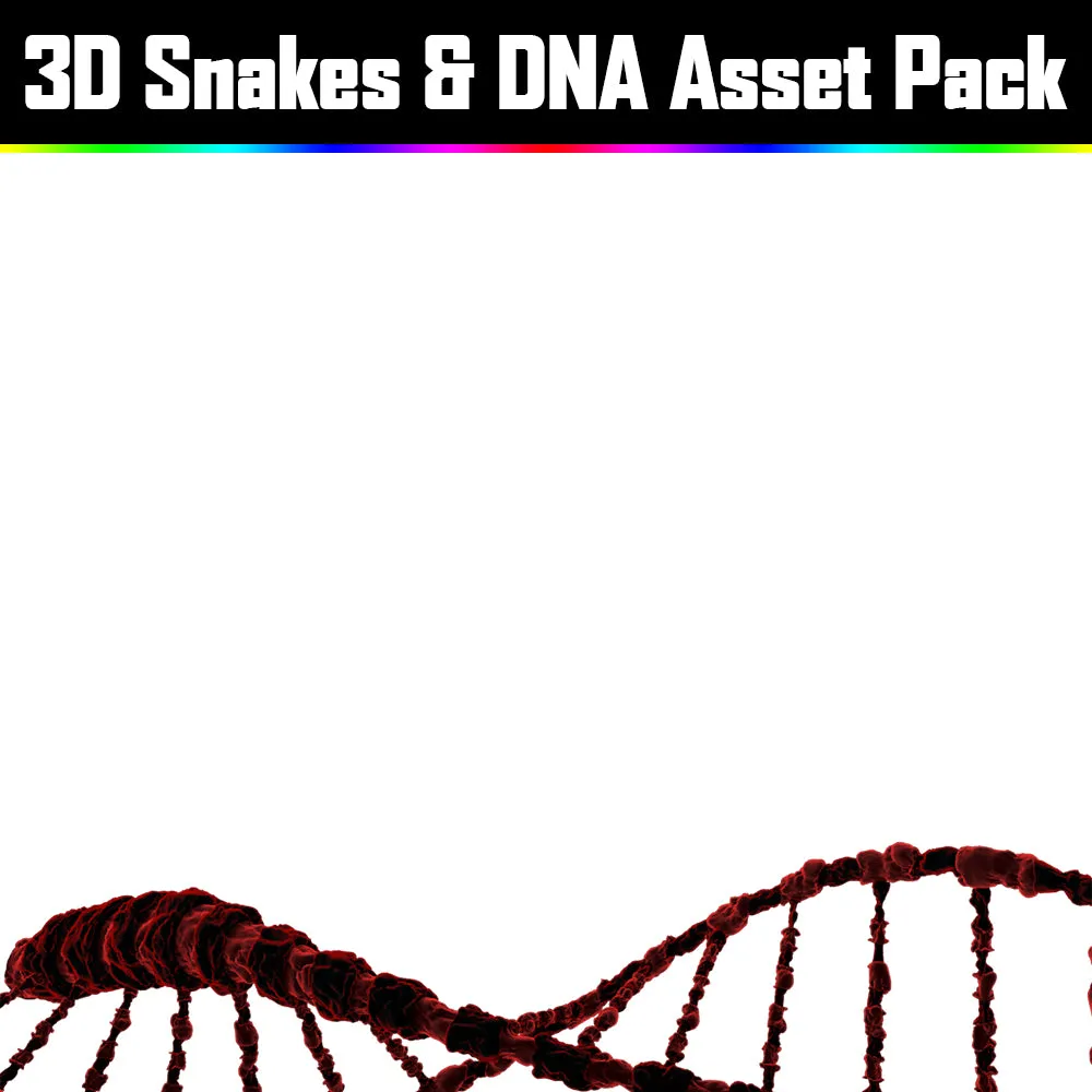 3D Snakes & DNA Pack - Psychedelic Art Graphic Assets