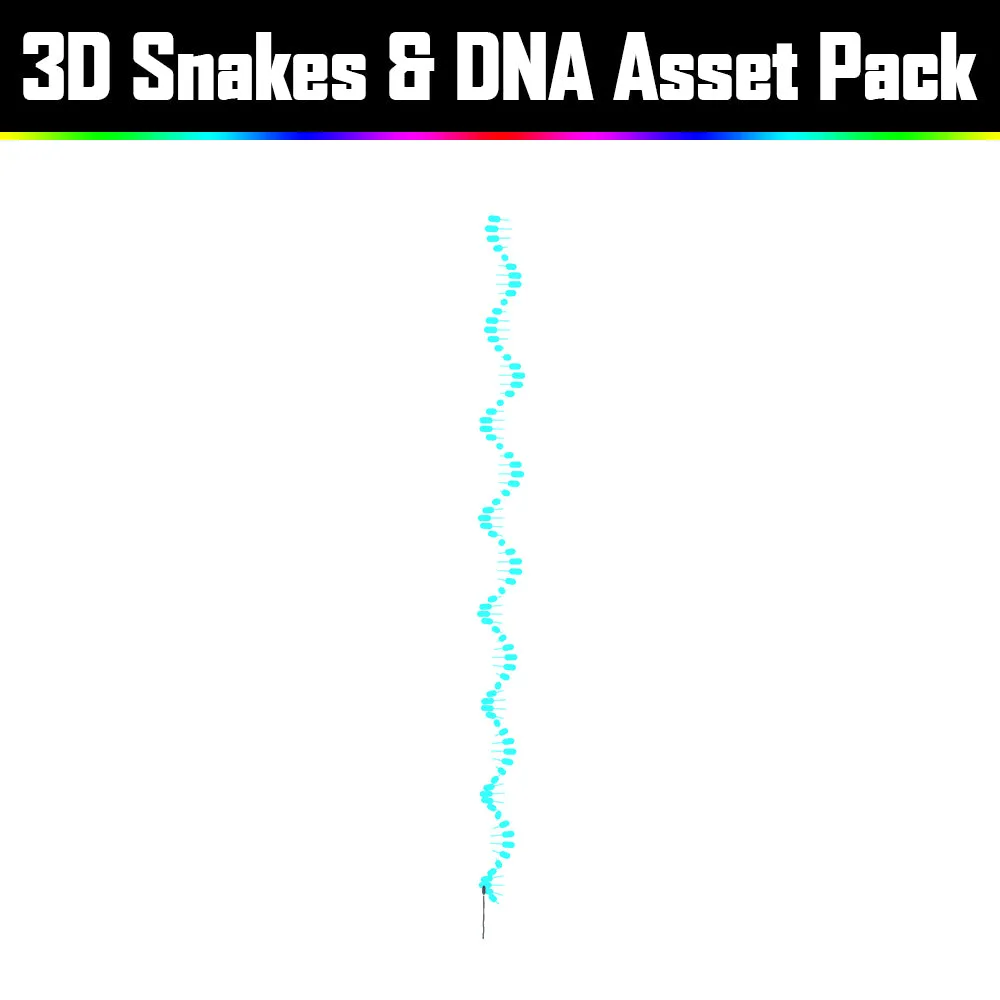 3D Snakes & DNA Pack - Psychedelic Art Graphic Assets