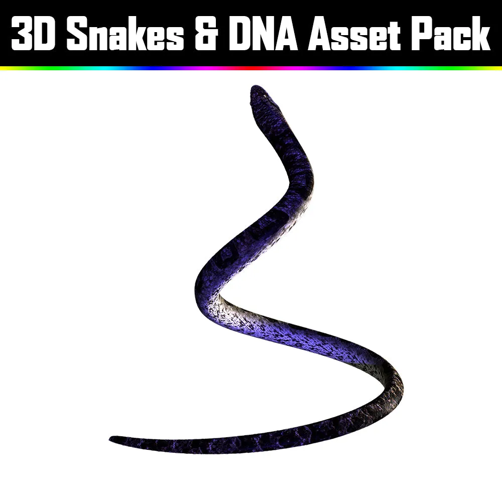 3D Snakes & DNA Pack - Psychedelic Art Graphic Assets