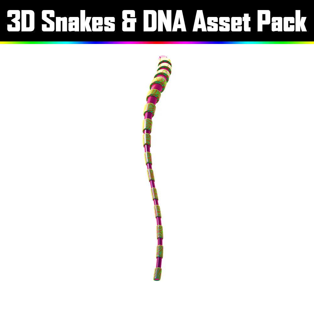 3D Snakes & DNA Pack - Psychedelic Art Graphic Assets