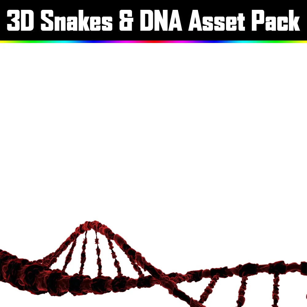 3D Snakes & DNA Pack - Psychedelic Art Graphic Assets