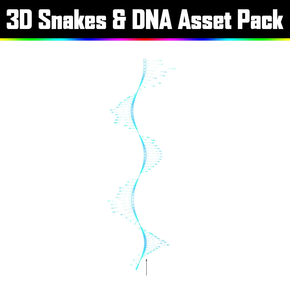 3D Snakes & DNA Pack - Psychedelic Art Graphic Assets