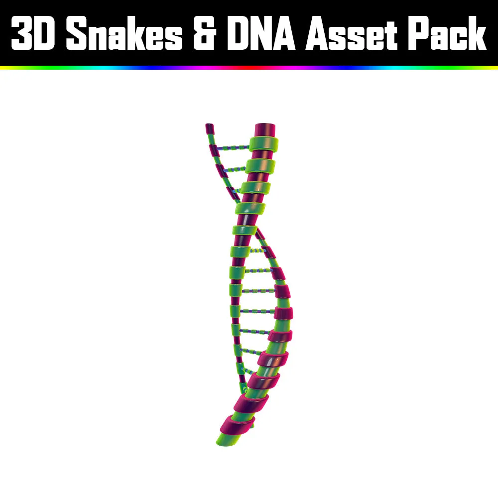 3D Snakes & DNA Pack - Psychedelic Art Graphic Assets