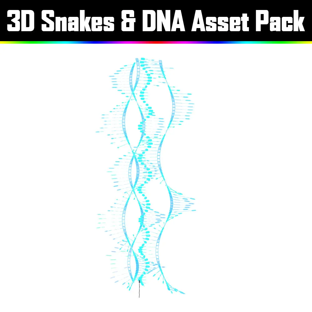 3D Snakes & DNA Pack - Psychedelic Art Graphic Assets