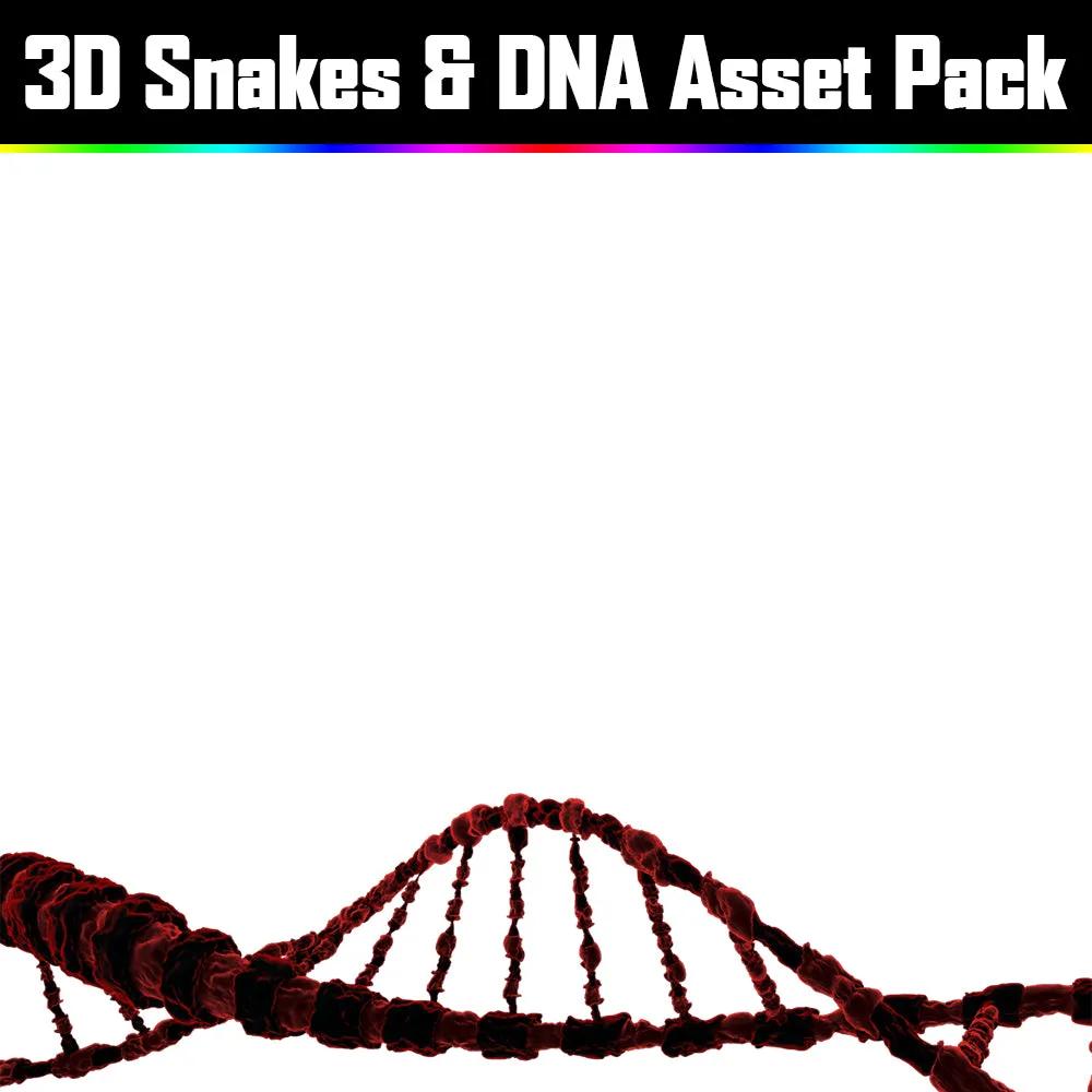 3D Snakes & DNA Pack - Psychedelic Art Graphic Assets