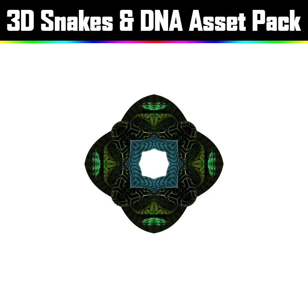 3D Snakes & DNA Pack - Psychedelic Art Graphic Assets