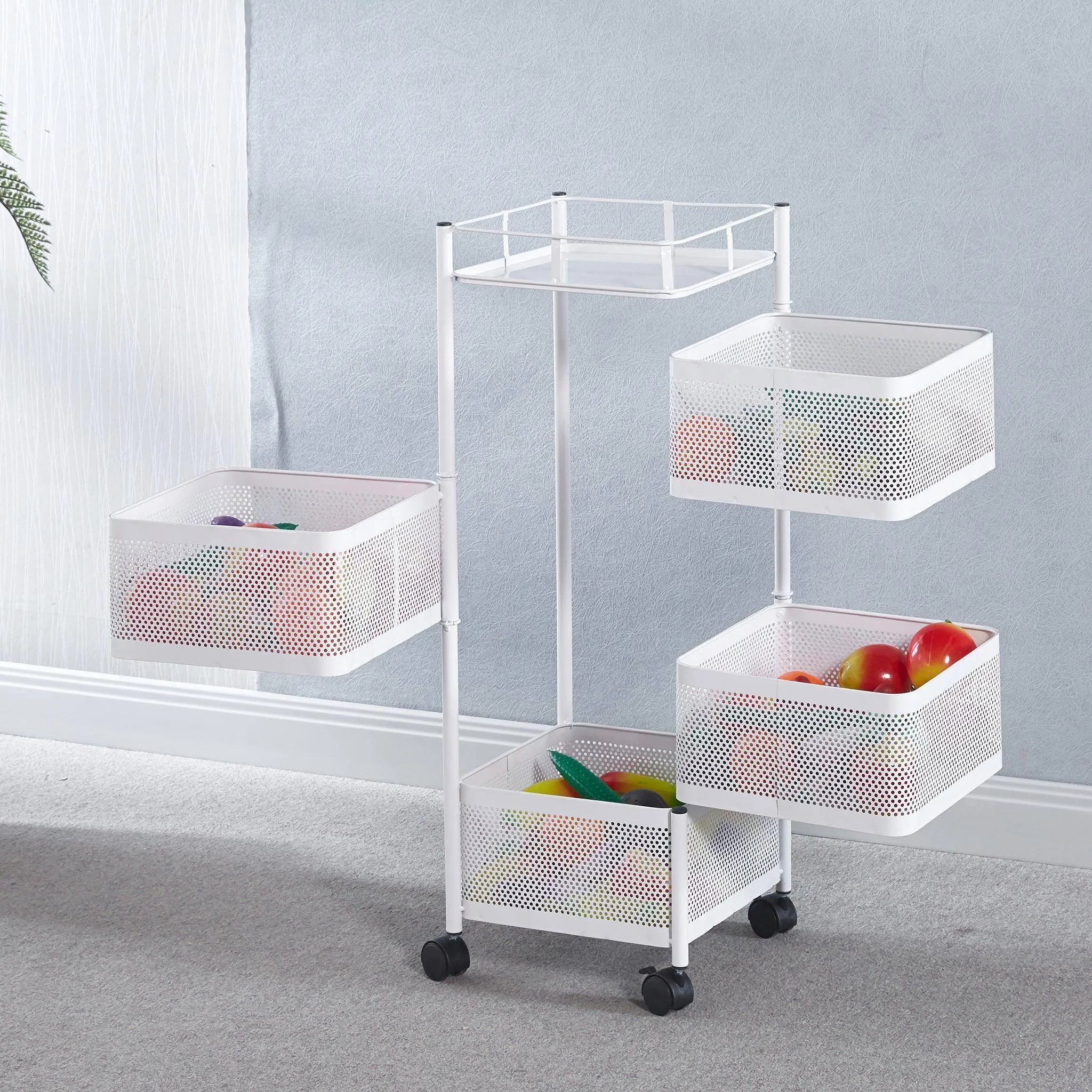 4 Tier Cubic Storage Cart - SF-106