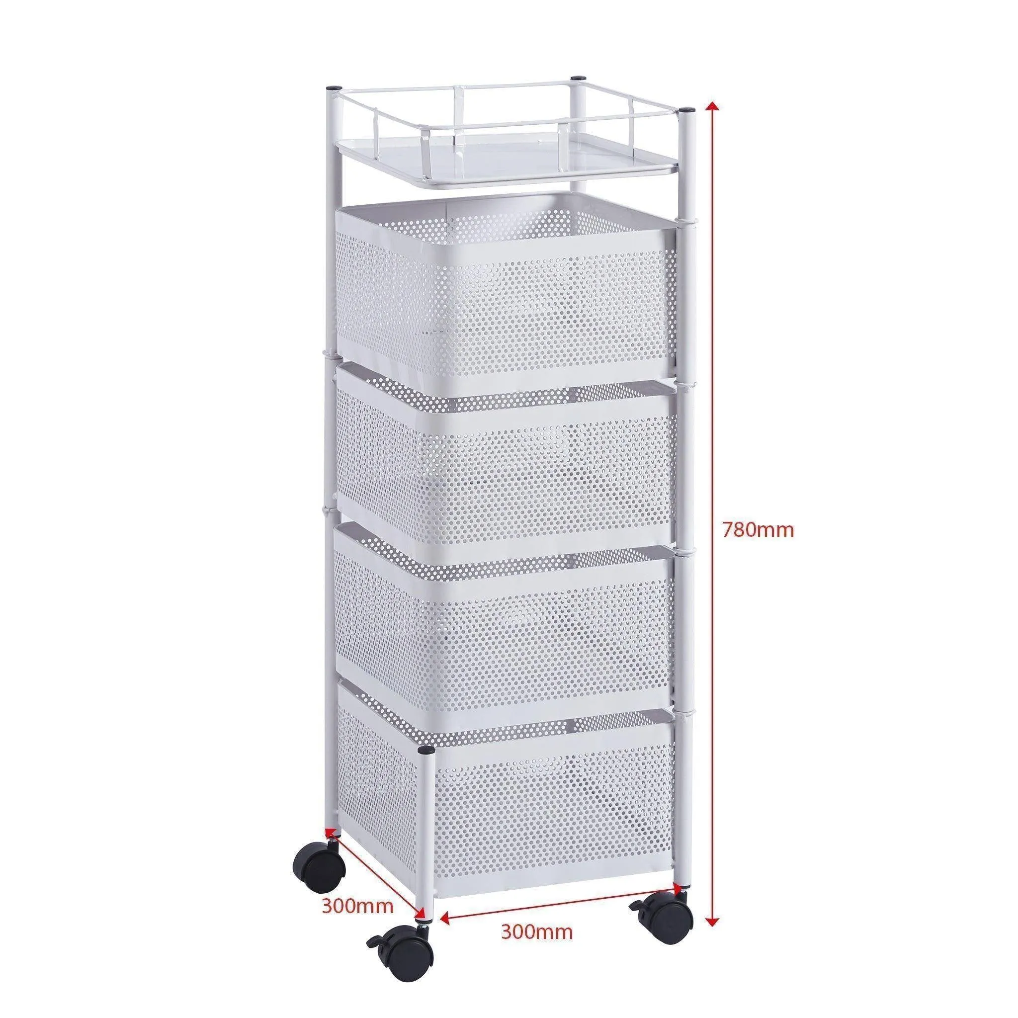 4 Tier Cubic Storage Cart - SF-106