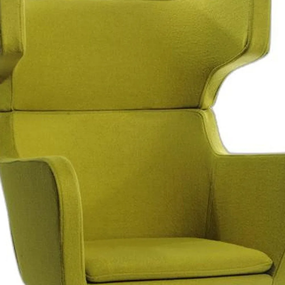 43" Green Fabric  Wool  And Polyester Lounge Chair