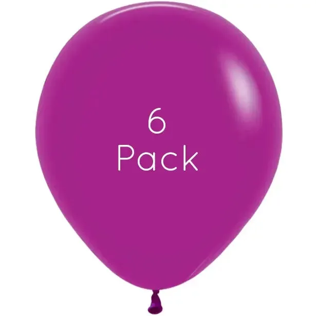 45cm Purple Orchid Giant Balloons - 6 Pkt