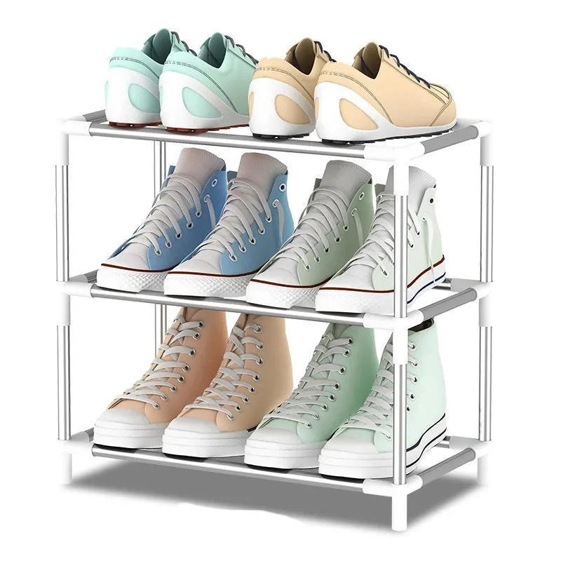 4/6/8-layer Shoe Organizer Stackable Canvas Rack for Home