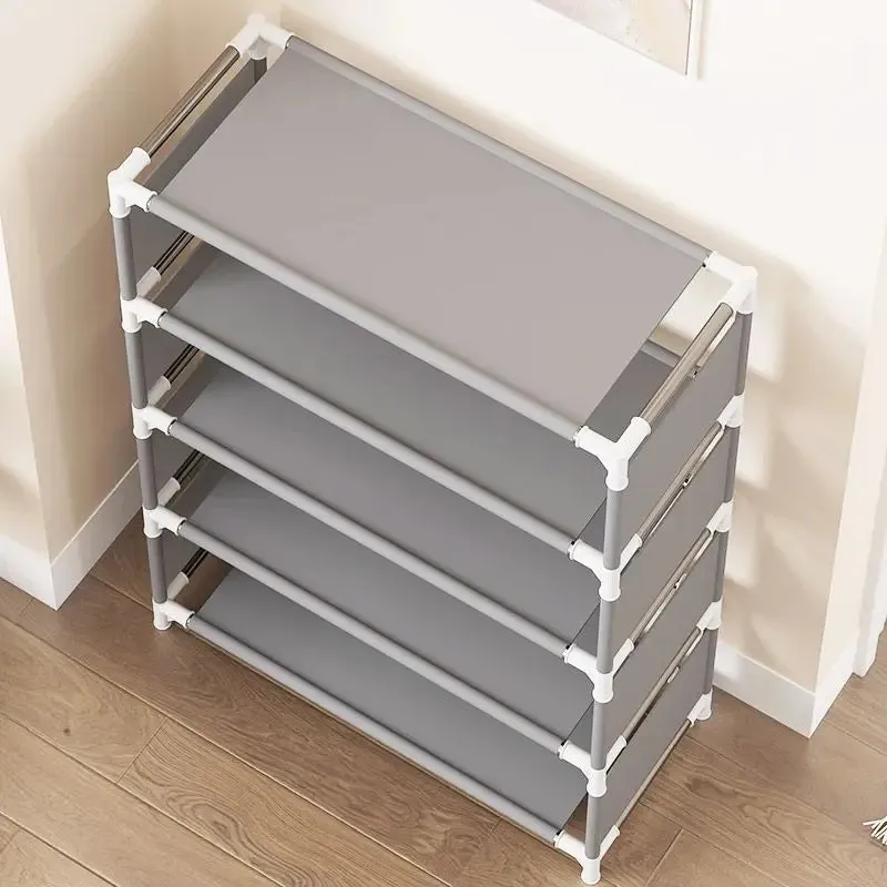 4/6/8-layer Shoe Organizer Stackable Canvas Rack for Home