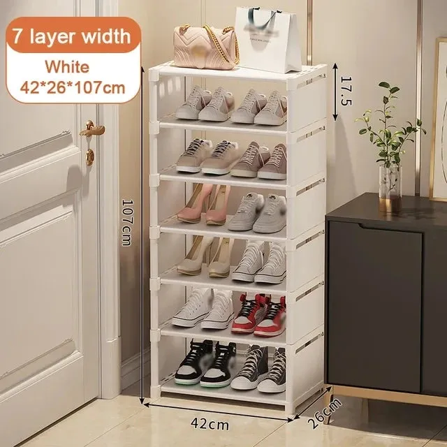 5 to 7-Layer Space-Saving Shoe Cabinet Shoe Organizer