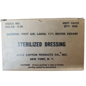 Acme Cotton Sterilized Dressing, First Aid - Large