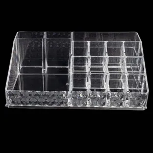 Acrylic Cosmetic Makeup Organizer Storage Box - White