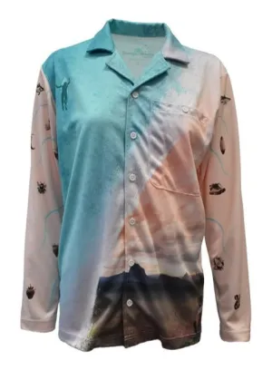 Adult Long Sleeve Button Up Sun Shirt - Sunny Coast