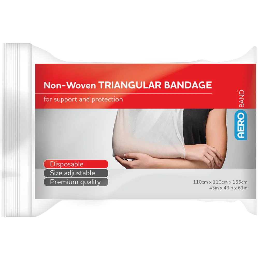 AEROBAND Non-Woven Triangular Bandage 110 x 110 x 155cm Bag/10