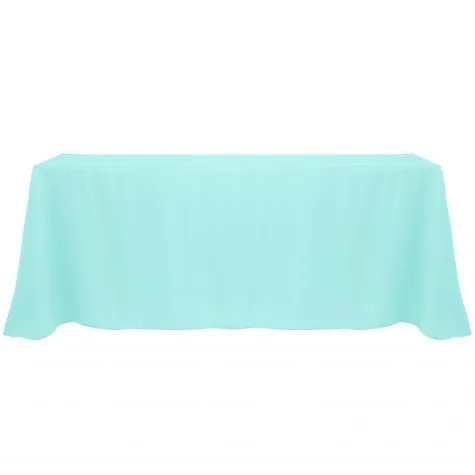 Aqua Polyester Tablecloth