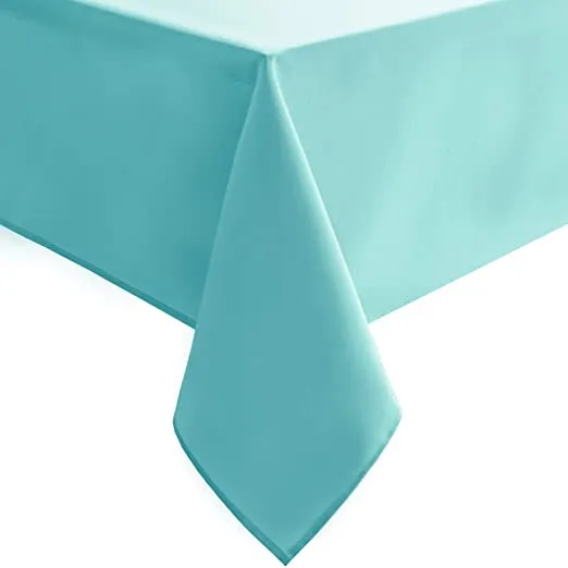 Aqua Polyester Tablecloth