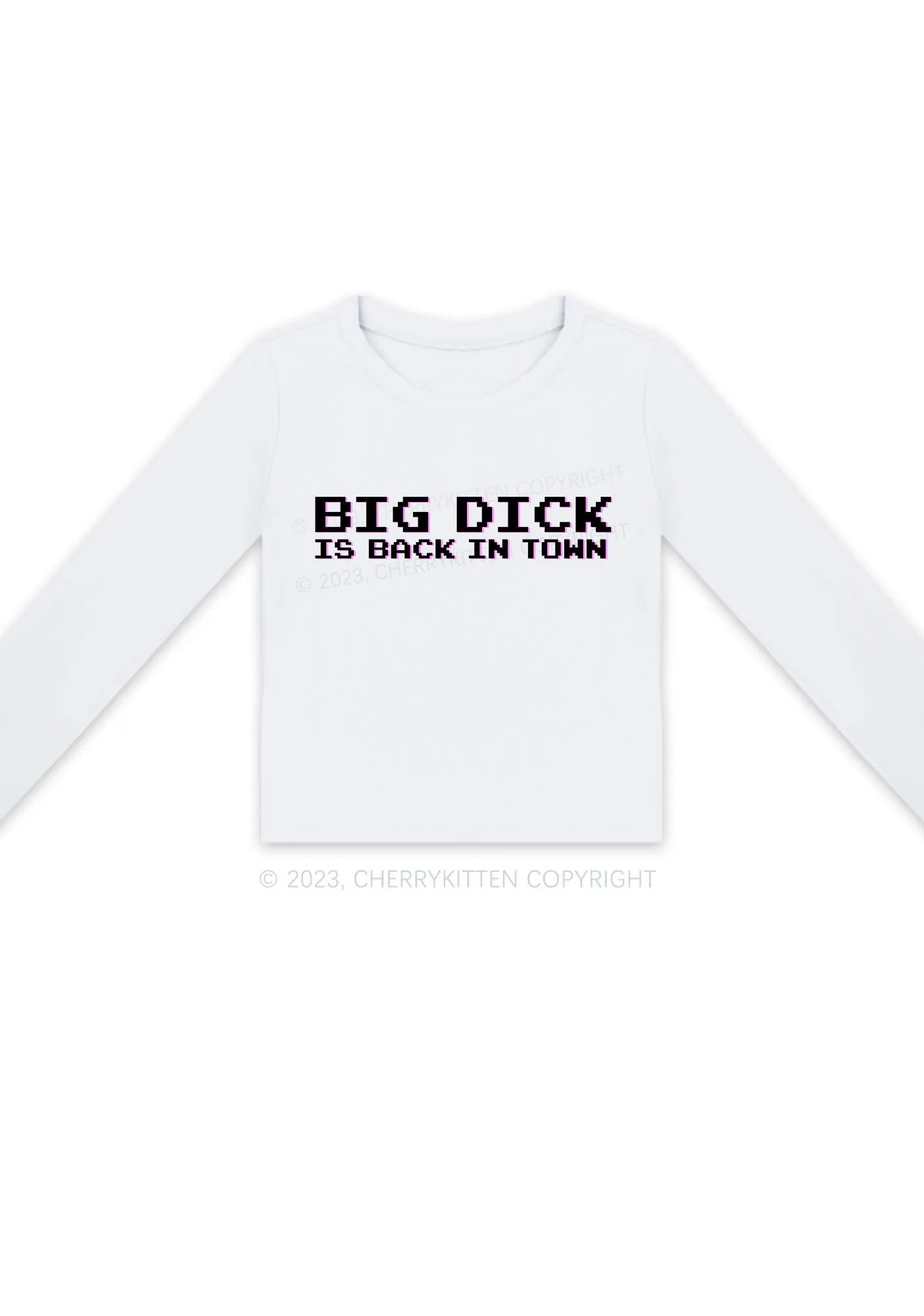 Big Is Back In Town Long Sleeve Crop Top Cherrykitten