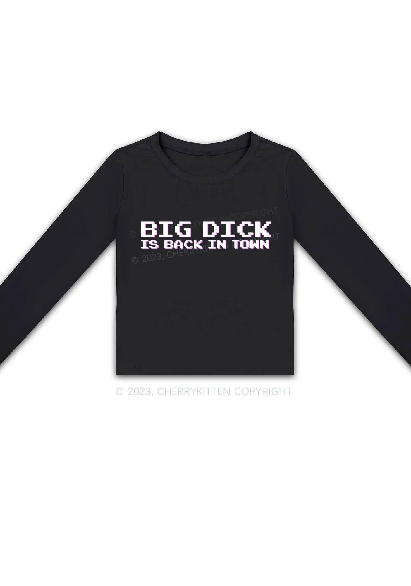 Big Is Back In Town Long Sleeve Crop Top Cherrykitten