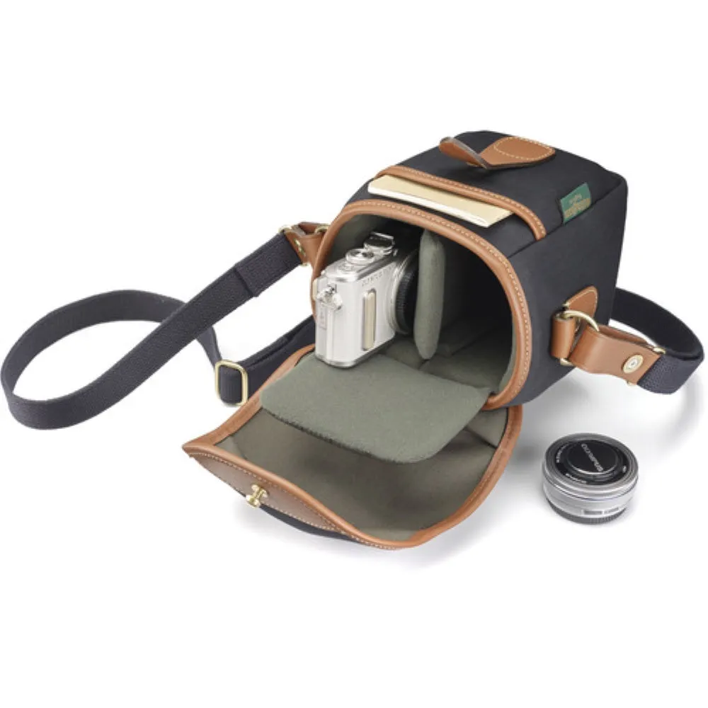 Billingham 72 Small Camera Bag | Black Canvas/Tan Leather