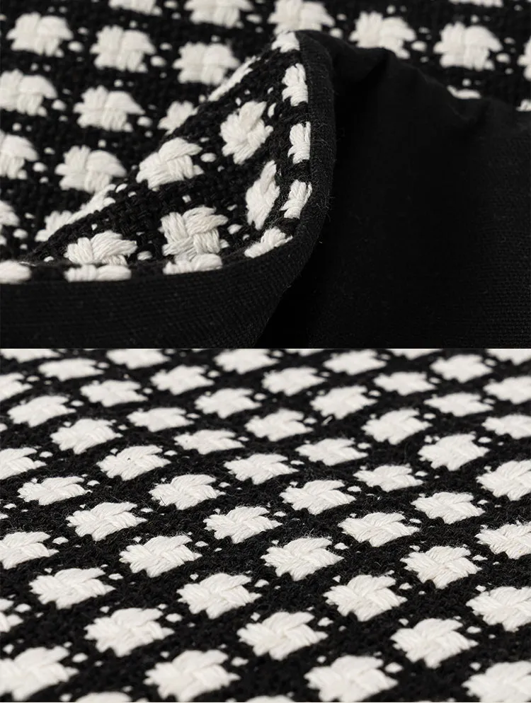 Black & White Checkered Pillow