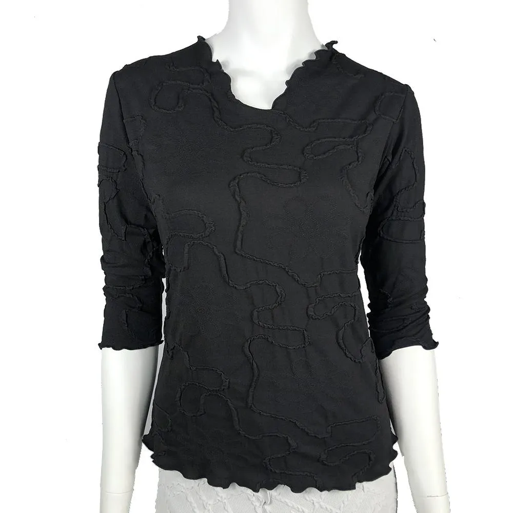 Black Conduit Surreal Textured Top