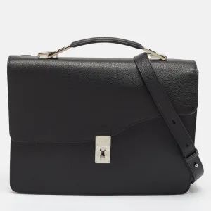 Black Leather Elite Briefcase