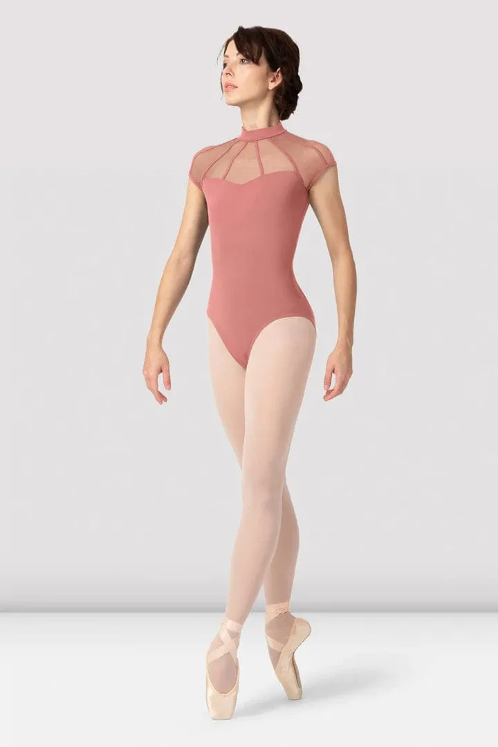 Bloch L9602 Adult Victory Mock Neck Zip up Cap Sleeve Leotard