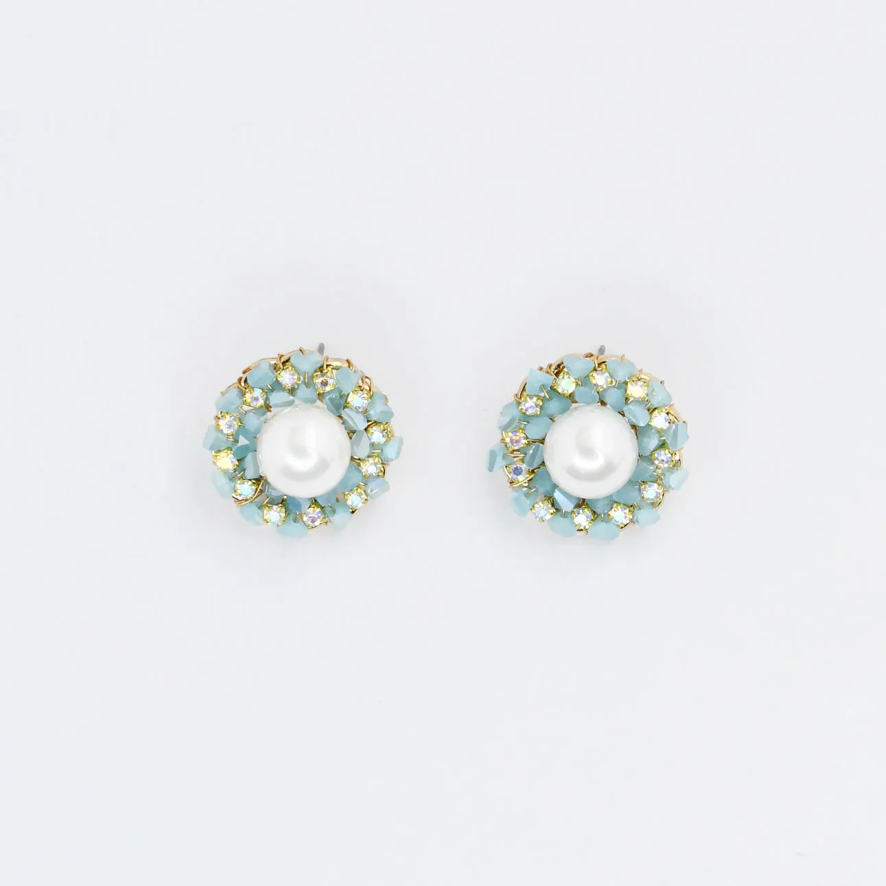 Blue Pearl Glam Stud D56