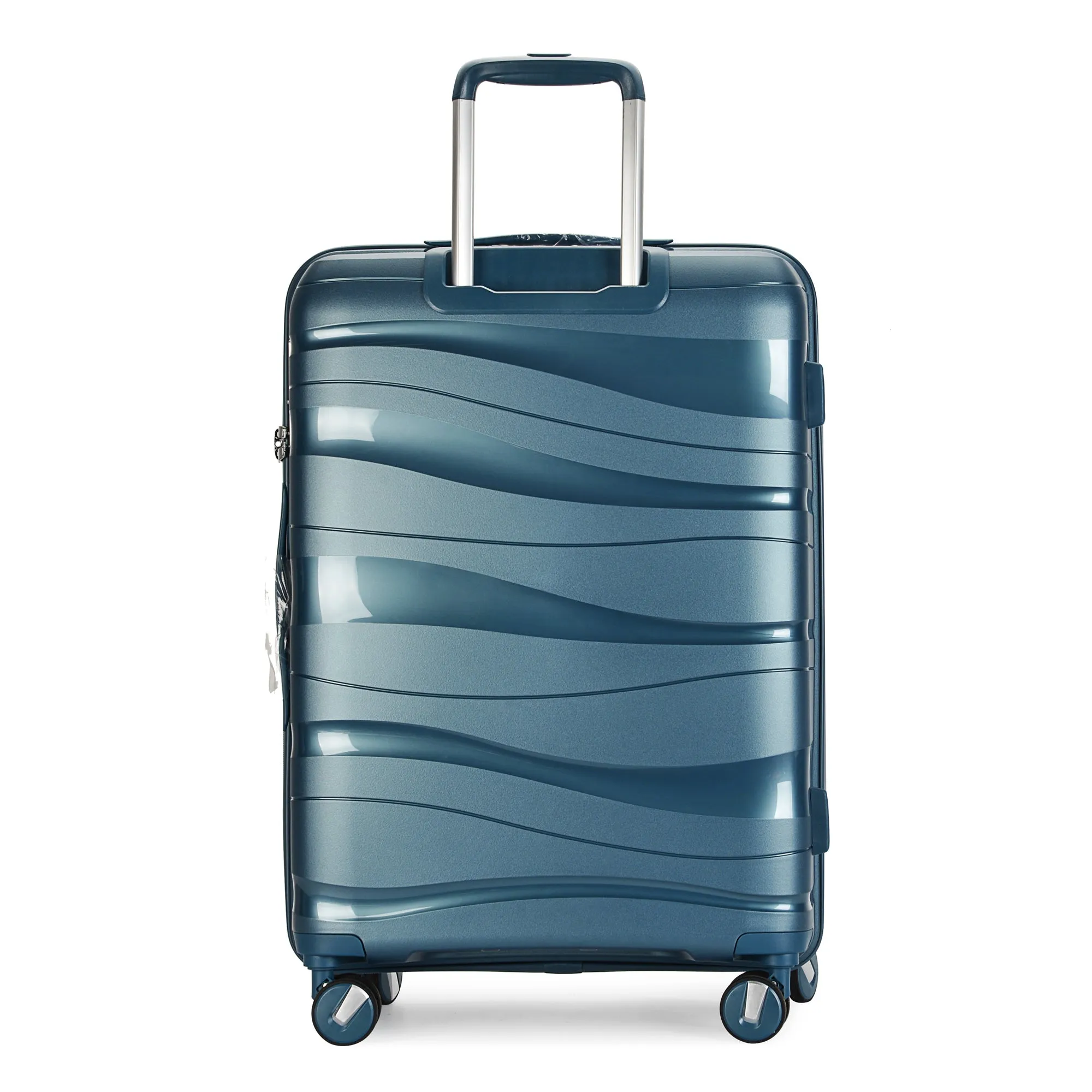 Bontour 'Flow' 4-wheeled cabin suitcase with TSA lock, 55x38x20cm, Ice blue