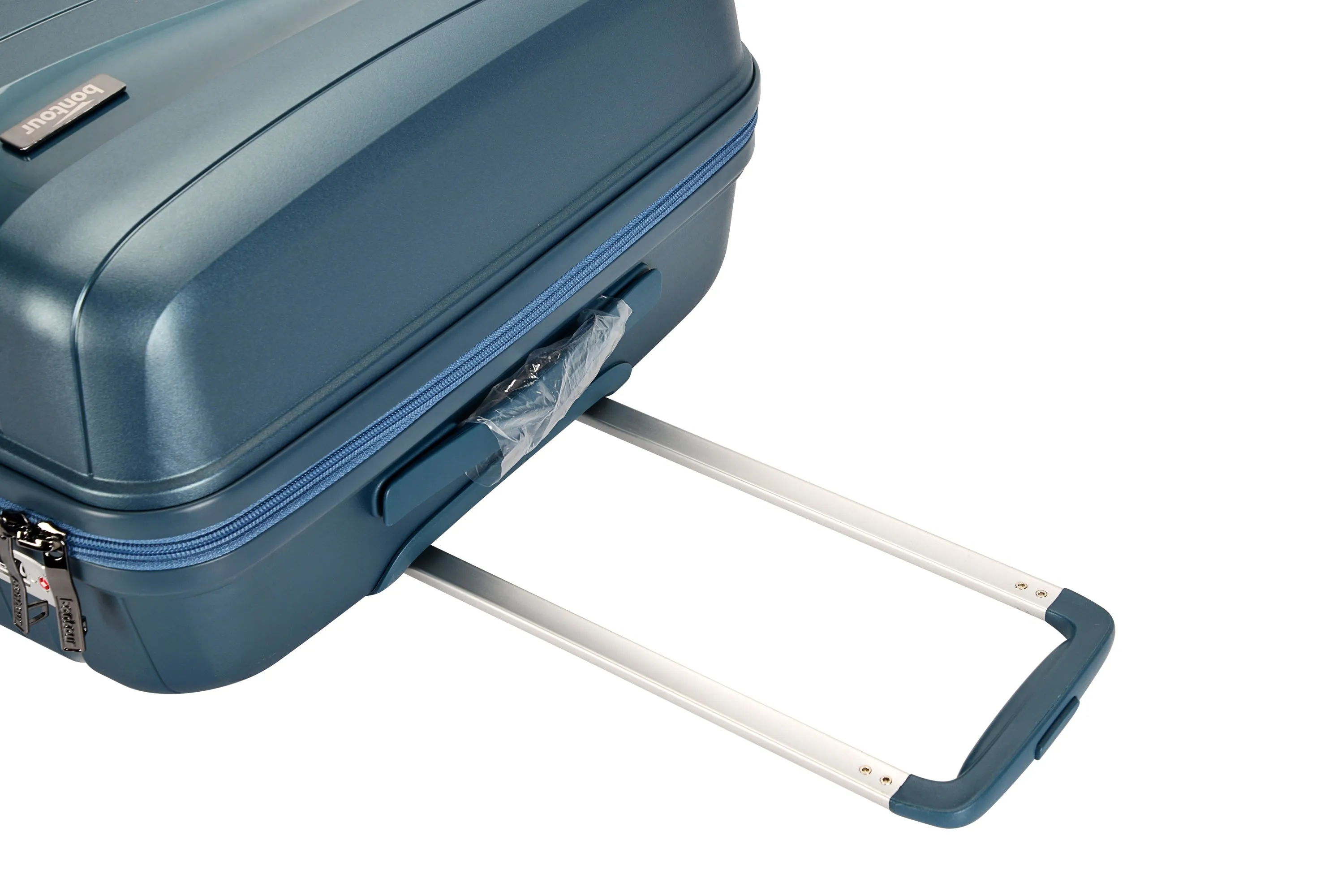 Bontour 'Flow' 4-wheeled cabin suitcase with TSA lock, 55x38x20cm, Ice blue